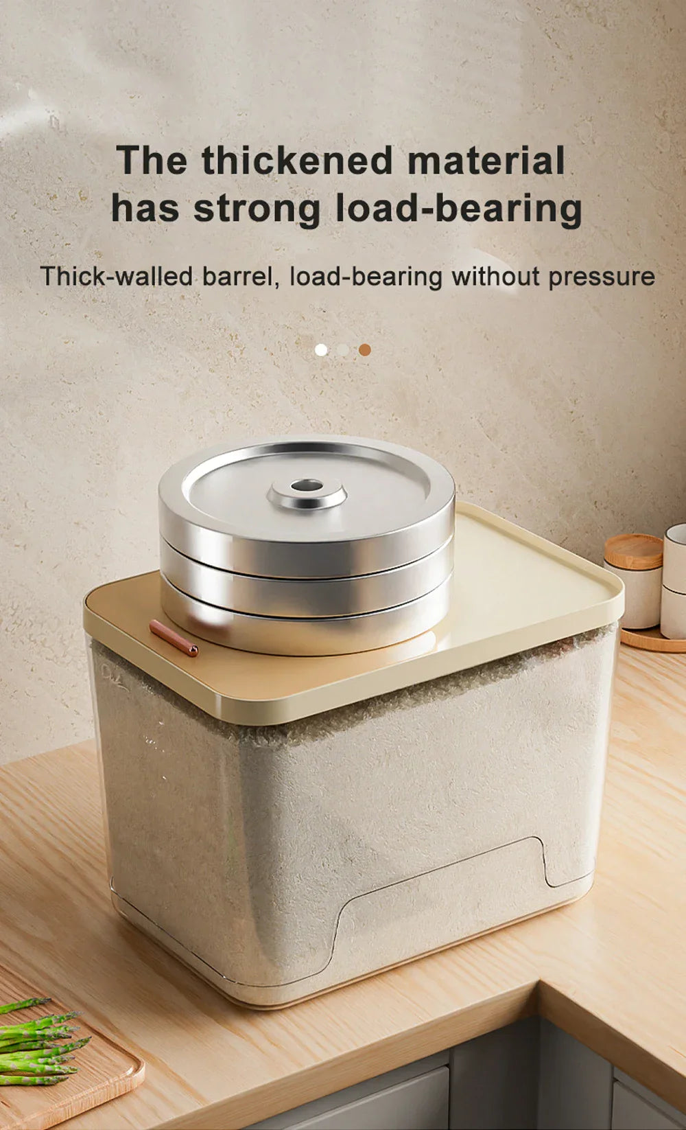 10KG Storage Container – Sealed Cereal, Pet Food, Rice, or Flour  Dispenser with Buckle